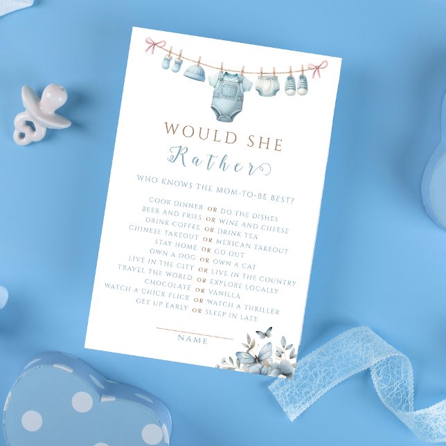 Elegant Blue Floral würde sie eher Baby-Dusche (Von Creator hochgeladen)