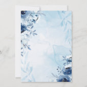 Elegant Blue Flowers Boy Baby Shower Einladung (Rückseite)