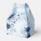 Elegant Blue Flowers Boy Baby Shower Geschenkschachtel (Rückseite)