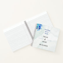 Elegant Blue Flowers Custom Wedding Guest