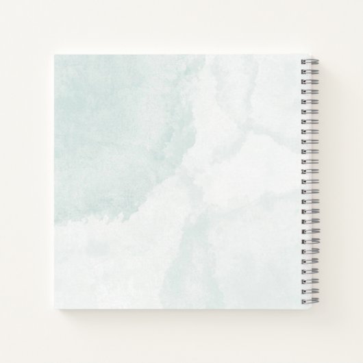 Elegant Blue Flowers Custom Wedding Guest Notizblock (Rückseite)