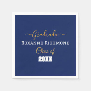 Elegant Blue Foto Spanisch Serviette
