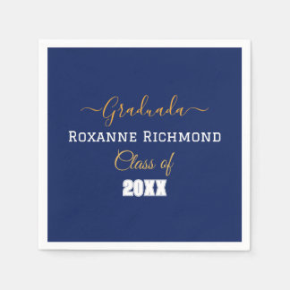 Elegant Blue Foto Spanisch Serviette