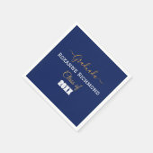 Elegant Blue Foto Spanisch Serviette (Ecke)