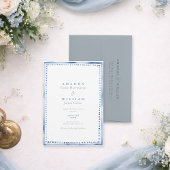 Elegant Blue French Estate Wedding Invitation  Einladung