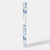 Elegant Blue French Toile Pattern Monogram Name Case-Mate iPhone Hülle (Rückseite / Rechts)