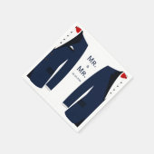 Elegant Blue Gay Wedding Napkins Serviette (Ecke)