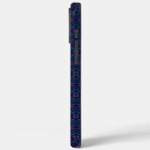 Elegant Blue Geometric Case-Mate iPhone Hülle (Rückseite / Links)