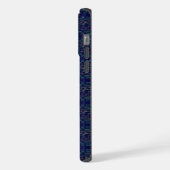 Elegant Blue Geometric Phone Case iPhone Hülle (Linke Seite)