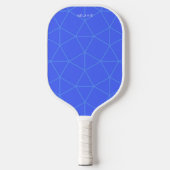 Elegant Blue Geometric Pickleball Schläger (Vorderseite)