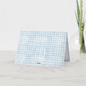 Elegant Blue Gingham Brunch Bridesmaid Vorschlag Karte (Rückseite)