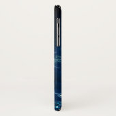 Elegant Blue Glitzer Monogram Case-Mate iPhone Hülle (Hinten/Links)