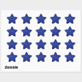 Elegant Blue Glitzer Star Sticker (Blatt)