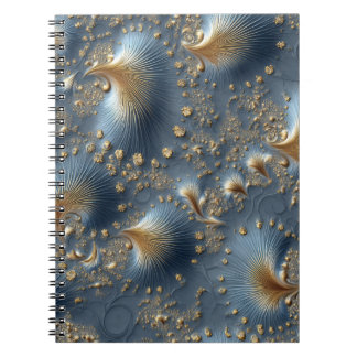 Elegant Blue & Gold Abstract Notebook Notizblock