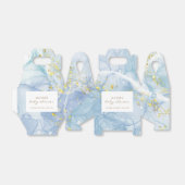 Elegant Blue Gold Agate Boy Baby Shower Geschenkschachtel (Ungefaltet)