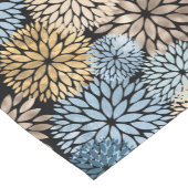 Elegant Blue Gold Dahlia Kurzer Tischläufer (Ecke)