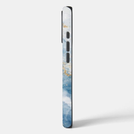 Elegant Blue Gold Glitter Abstract Flow            Case-Mate iPhone Hülle (Rückseite / Links)