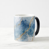 Elegant Blue Gold Glitter Abstract Flow            Verwandlungstasse (VorderseiteRechts)
