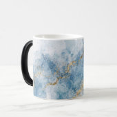 Elegant Blue Gold Glitter Abstract Flow            Verwandlungstasse (Vorderseite Links)
