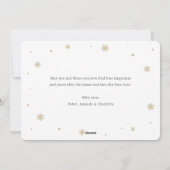 Elegant Blue Gold Holly Weihnachtsgeschenke Feiertagskarte (Rückseite)