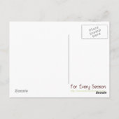 Elegant Blue & Gold Postkarte (Rückseite)