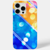 Elegant Blue Gold Sparkle Bokeh iPhone Case (Rückseite)