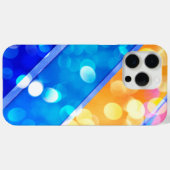 Elegant Blue Gold Sparkle Bokeh iPhone Case (Rückseite (Horizontal))
