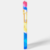 Elegant Blue Gold Sparkle Bokeh iPhone Case (Rückseite / Links)