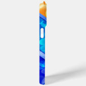 Elegant Blue Gold Sparkle Bokeh iPhone Case (Rückseite / Rechts)