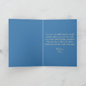 Elegant Blue Gold Sparkly Balloons 60th Birthday Karte (Innenseite)