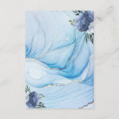 Elegant Blue & Gold Wedding Enclosure Card  Begleitkarte (Rückseite)