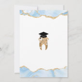 Elegant Blue Grad Dental Dentist Graduation Party Einladung (Rückseite)