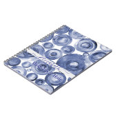 Elegant Blue Gradient Client  Notizblock (Linke Seite)