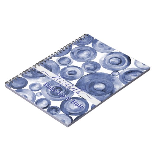 Elegant Blue Gradient Client  Notizblock (Linke Seite)