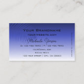 Elegant Blue Gradient Modern mit Palmblättern Visitenkarte (Rückseite)