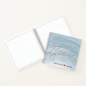 Elegant Blue Graduation Guest Book Notizblock (Innenseite)