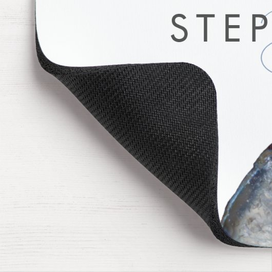 Elegant Blue Gray Agate Geode Monogram Mousepad (Ecke)