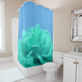 Elegant Blue Green Floral Duschvorhang (Beispiel)