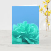 Elegant Blue Green Floral Karte (Gelbe Blume)