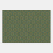 Elegant Blue Green Gold Frohe Weihnachts-Wrapping Geschenkpapier Set (Vorderseite 2)