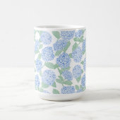 Elegant Blue Green Hydrangea Preppy Kaffeetasse (Mittel)