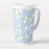 Elegant Blue Green Hydrangea Preppy Milchtasse (Rechte Ecke)