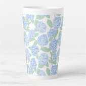 Elegant Blue Green Hydrangea Preppy Milchtasse (Vorderseite)