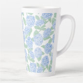 Elegant Blue Green Hydrangea Preppy Milchtasse (Rechts)