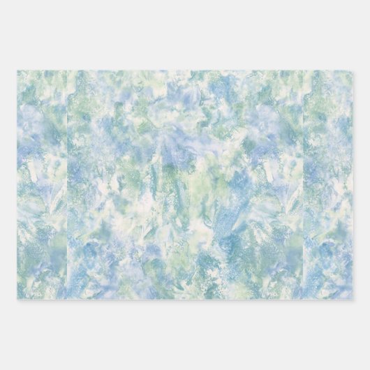 Elegant Blue Green Marbled Geschenkpapier Set (Vorderseite 2)