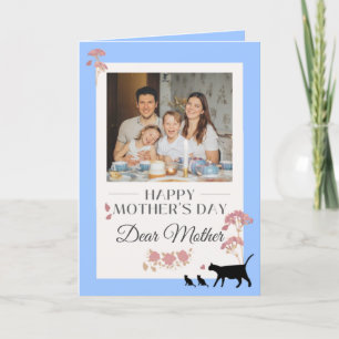 Elegant Blue Happy Mother Day Card Karte