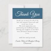 Elegant Blue Hummingbird Wedding Foto Collage Dankeskarte (Rückseite)