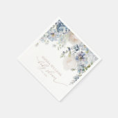 Elegant Blue Hydrangea Baby Shower Napkins Serviette (Ecke)