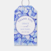 Elegant Blue Hydrangea Blume Wedding Vielen Dank Geschenkanhänger (Vorderseite)