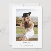 Elegant Blue Hydrangea Bow Foto Graduation Party Einladung (Rückseite)